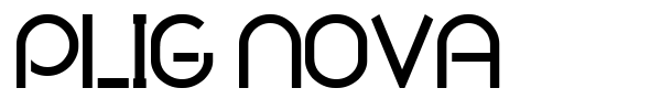 Plig Nova font preview